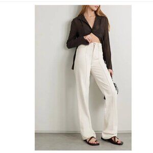 Veronica Beard Dylan Jeans Ecru Size 28